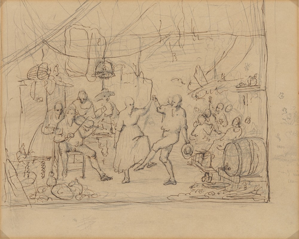 Herbergscène met dansend boerenpaar (from 1880 until 1885)