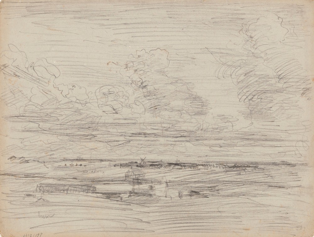 Landscape with Mills and Low Clouds
