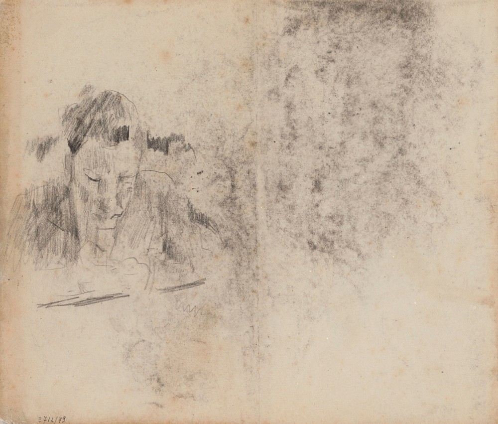 Man Writing or Reading