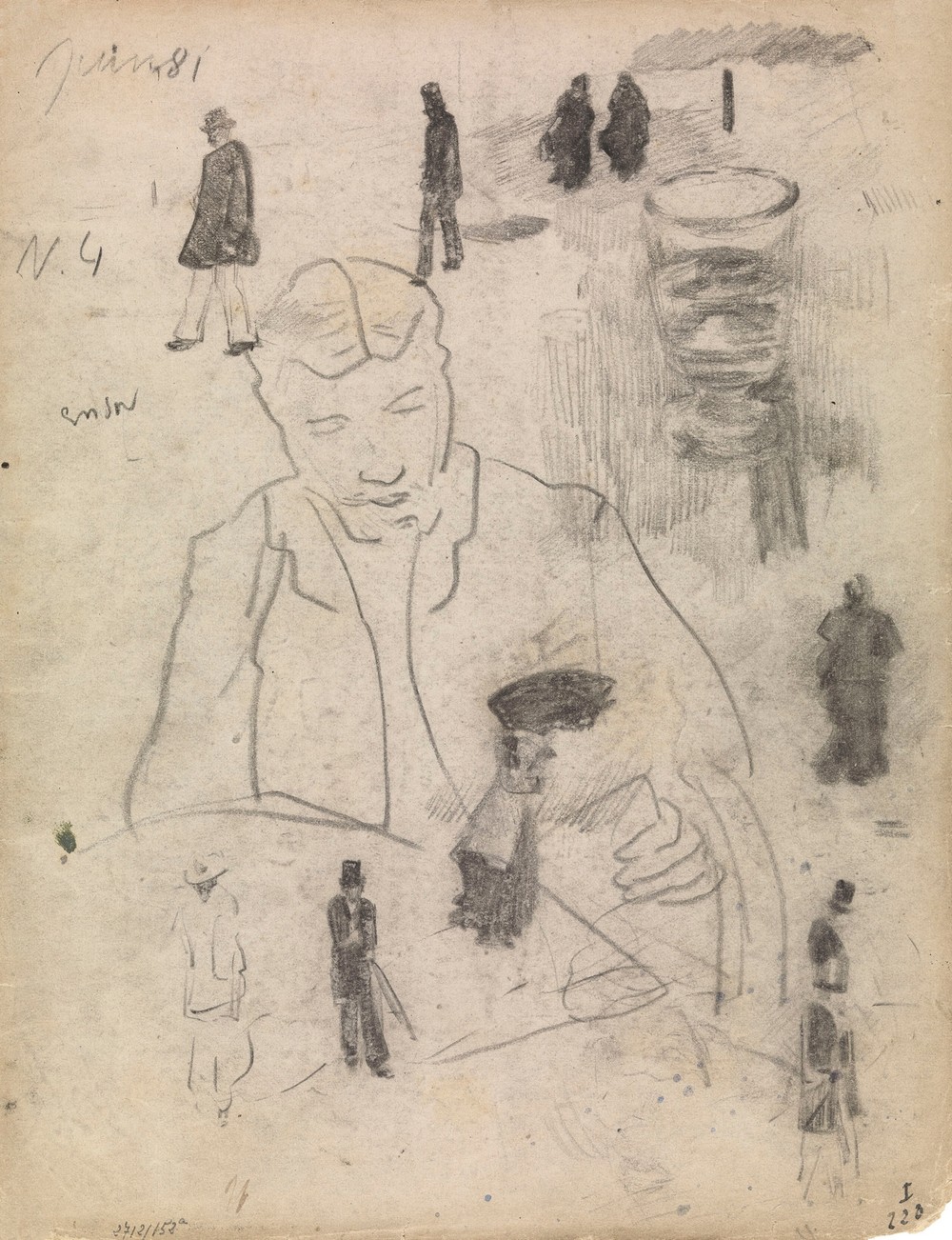 Man, Glass, Small Figures