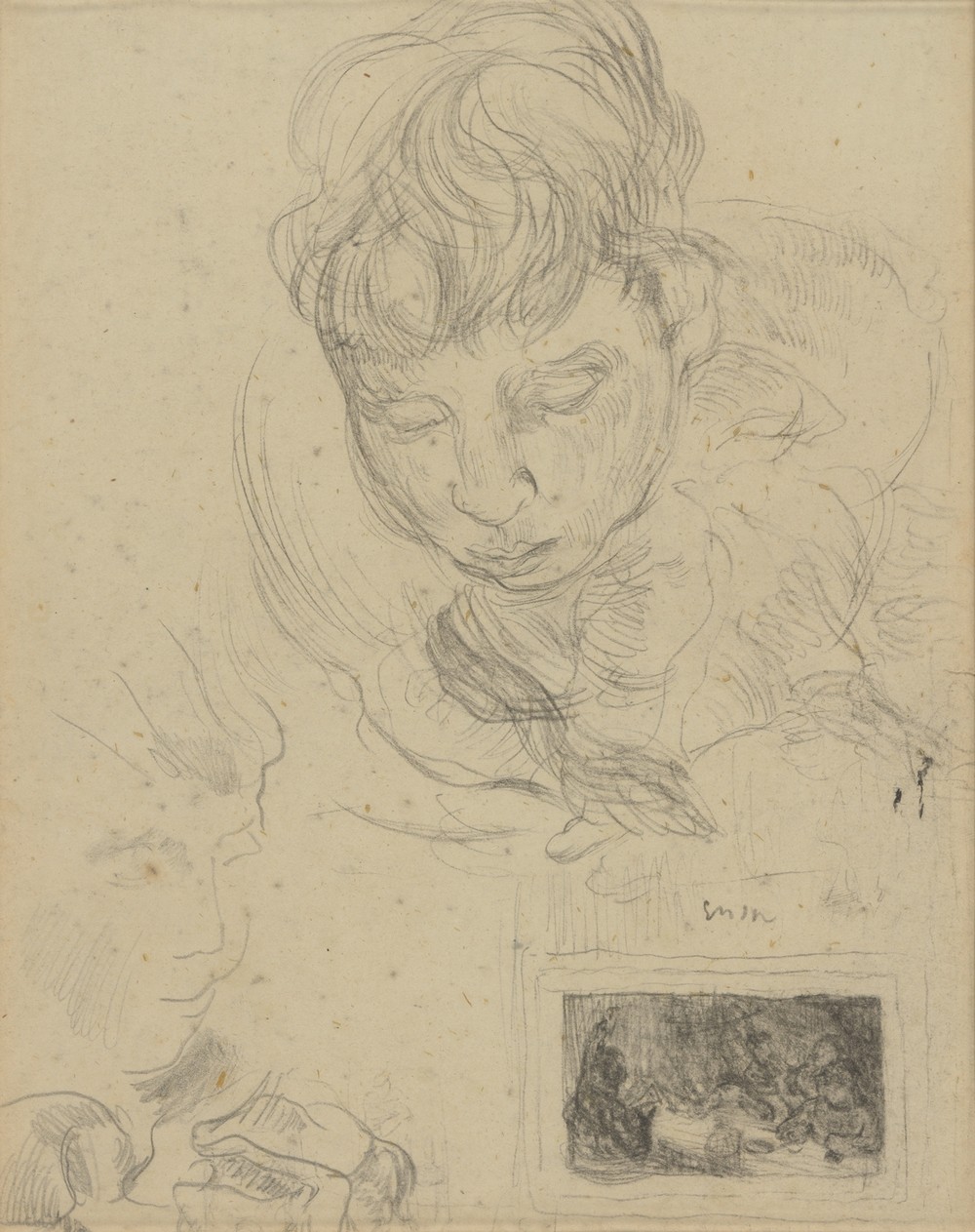 Mijn zuster en schets van een schilderij (from 1880 until 1883)