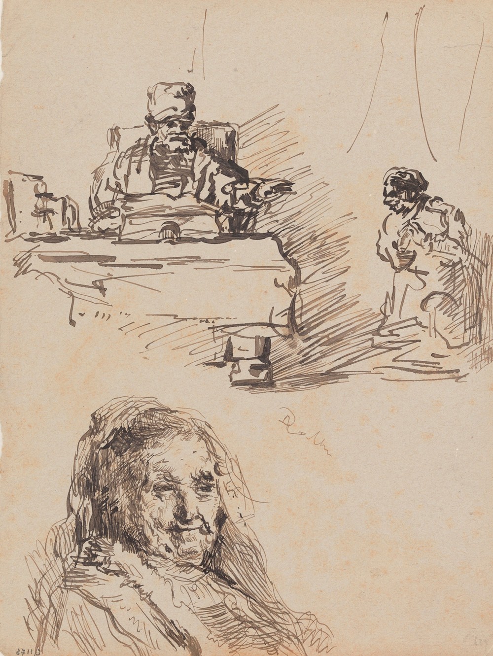 Mother of Rembrandt and Other Figures