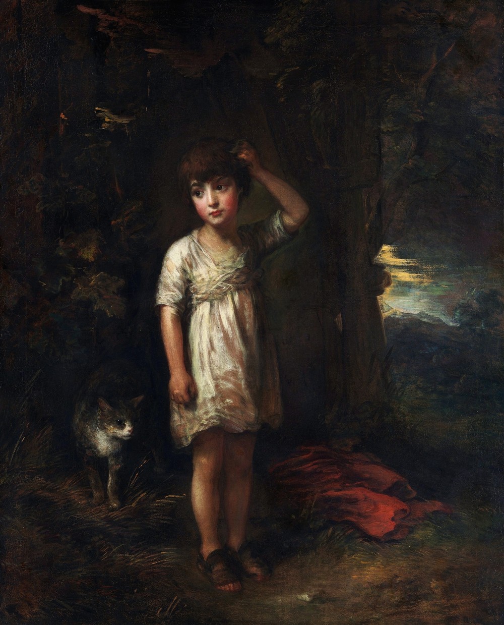 A Boy with a Cat,Morning