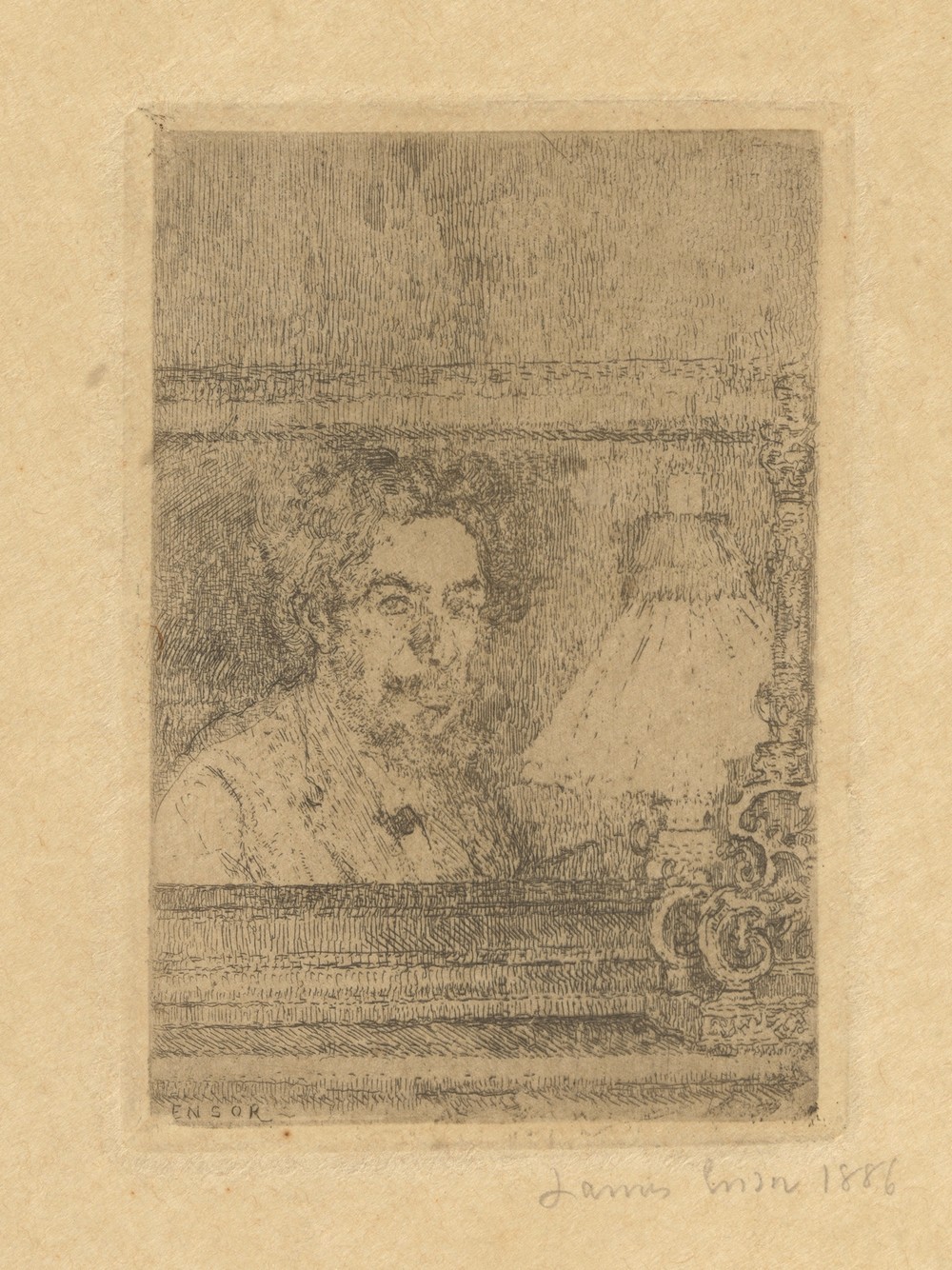 Self-Portrait (with lamp)