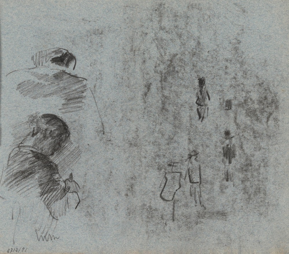 Silhouettes and two Figures Seen from the Back