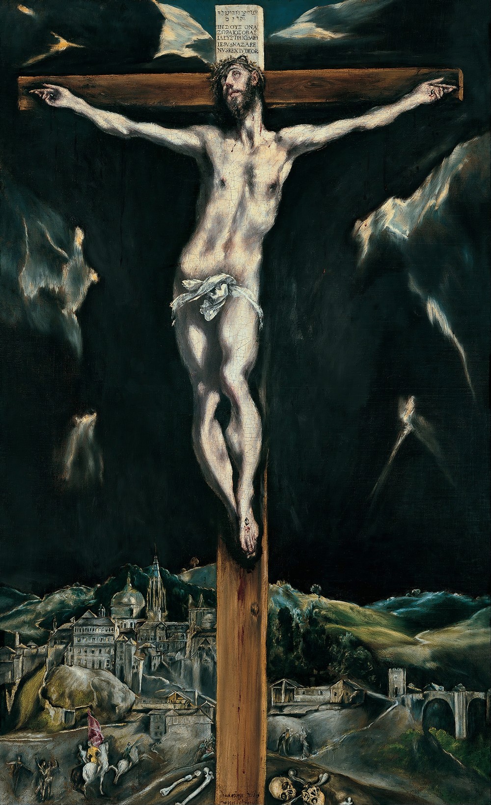 Christ Crucified With Toledo In The Background