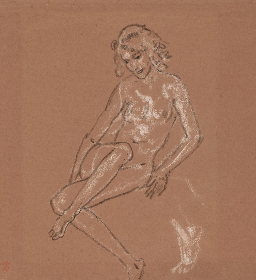 Seated Nude and a Foot (probably 1920)