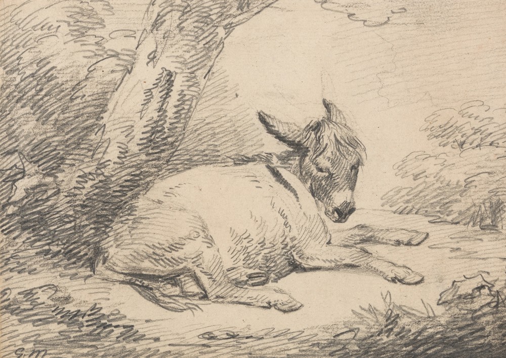 Study of a Donkey Under a Tree (after 1796)