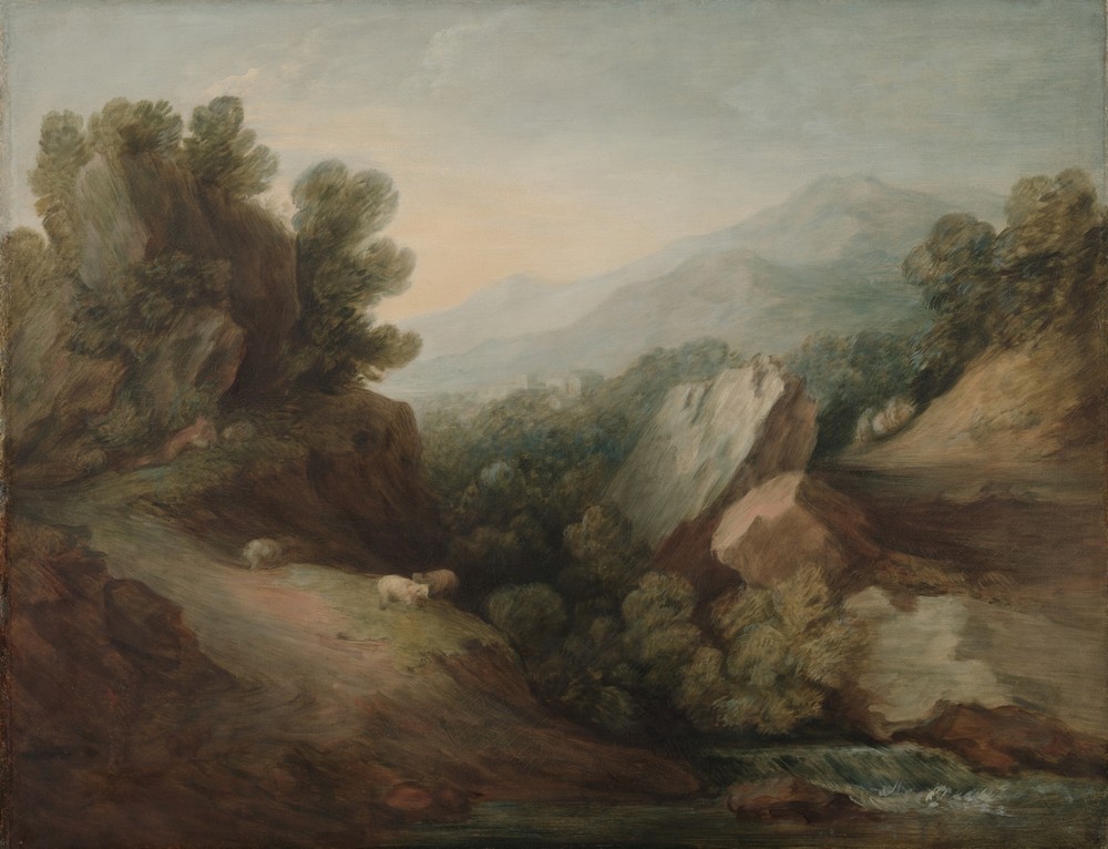 Rocky, Wooded Landscape with a Dell and Weir (c. 1782-1783)