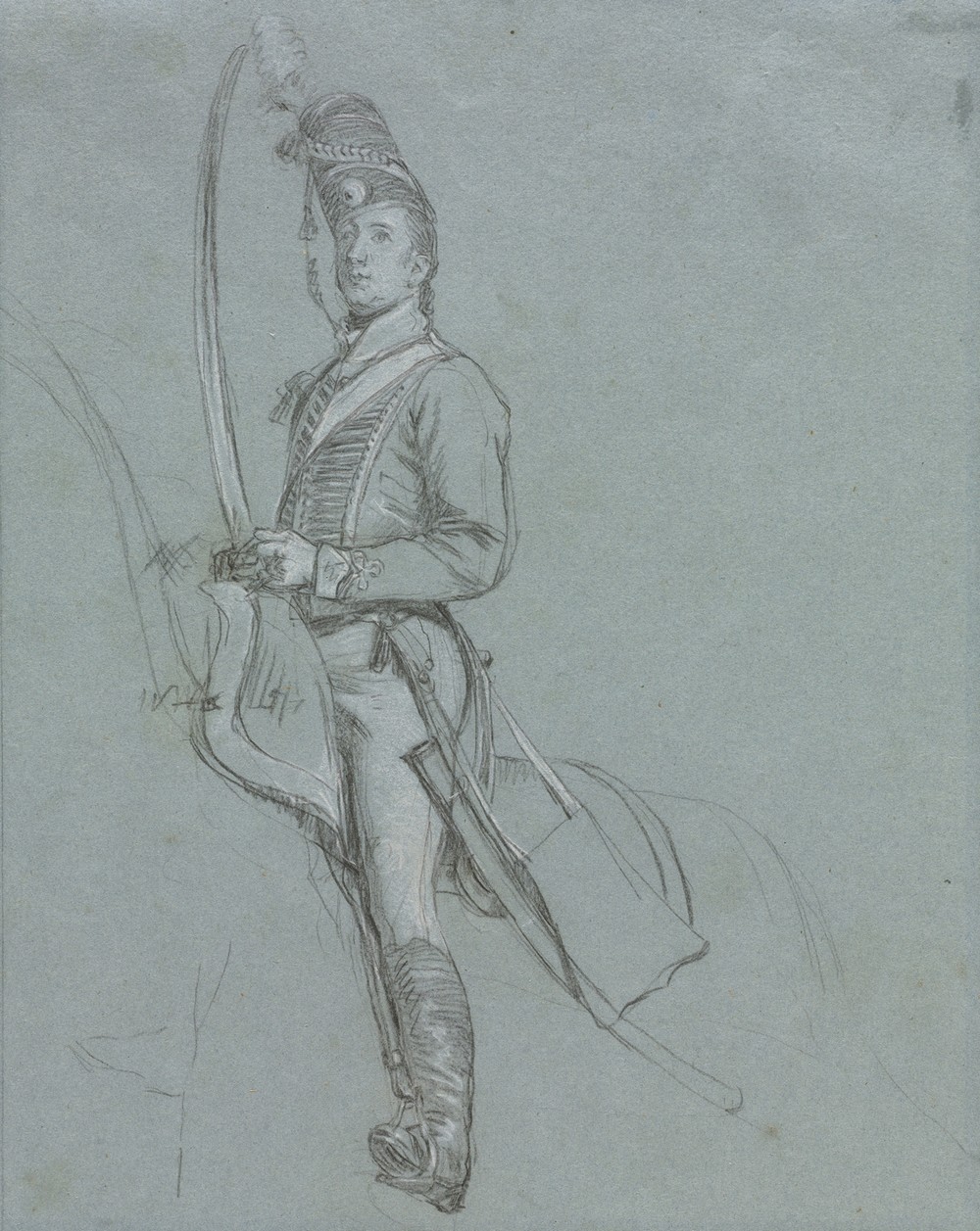 A Hussar Officer on Horseback