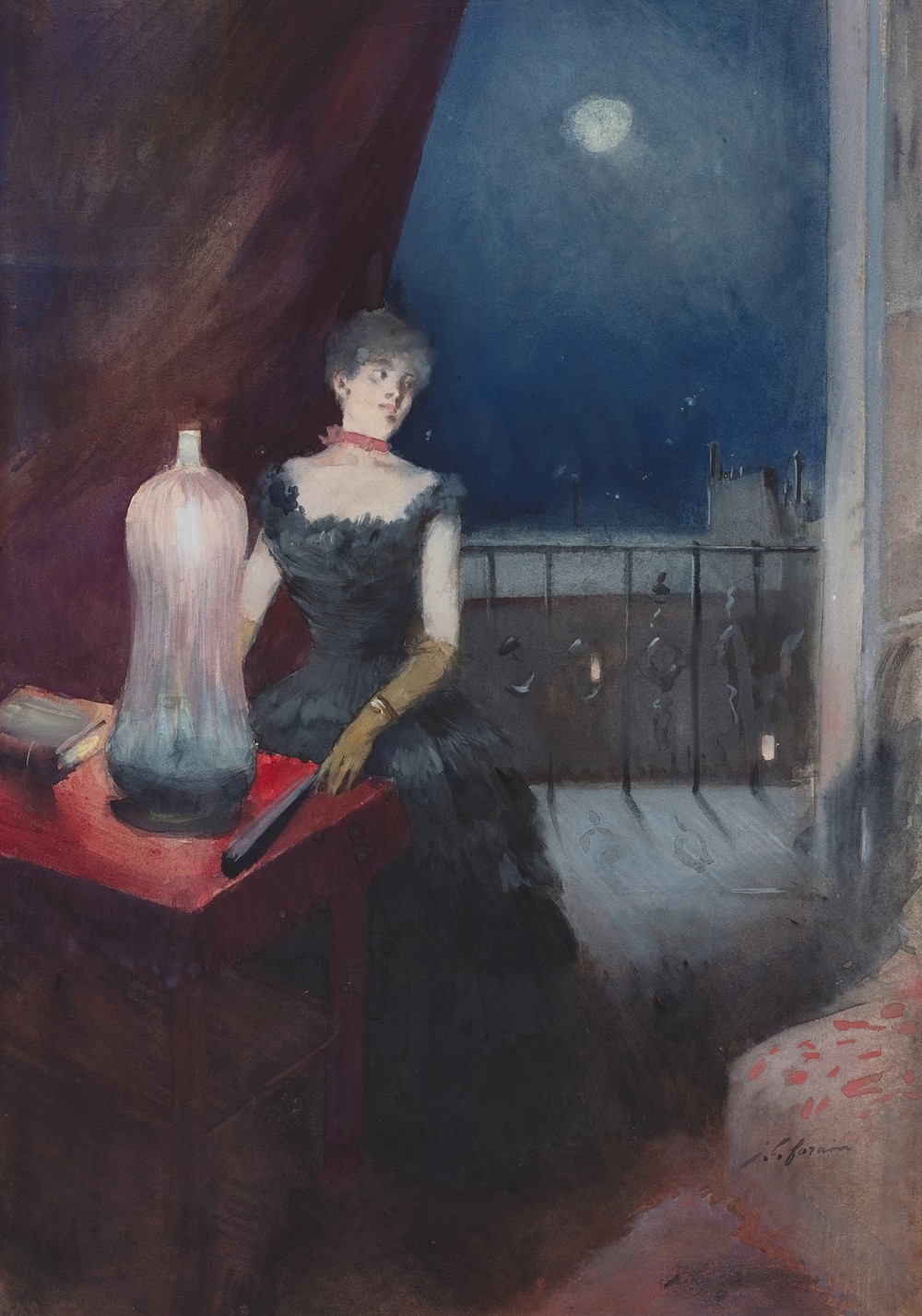 Standing Woman With A Fan (probably 1880-1890)