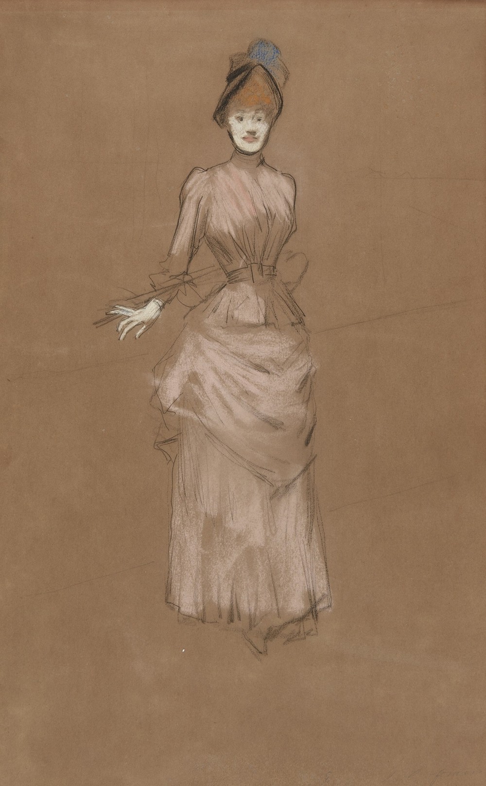 WOMAN IN A PINK DRESS