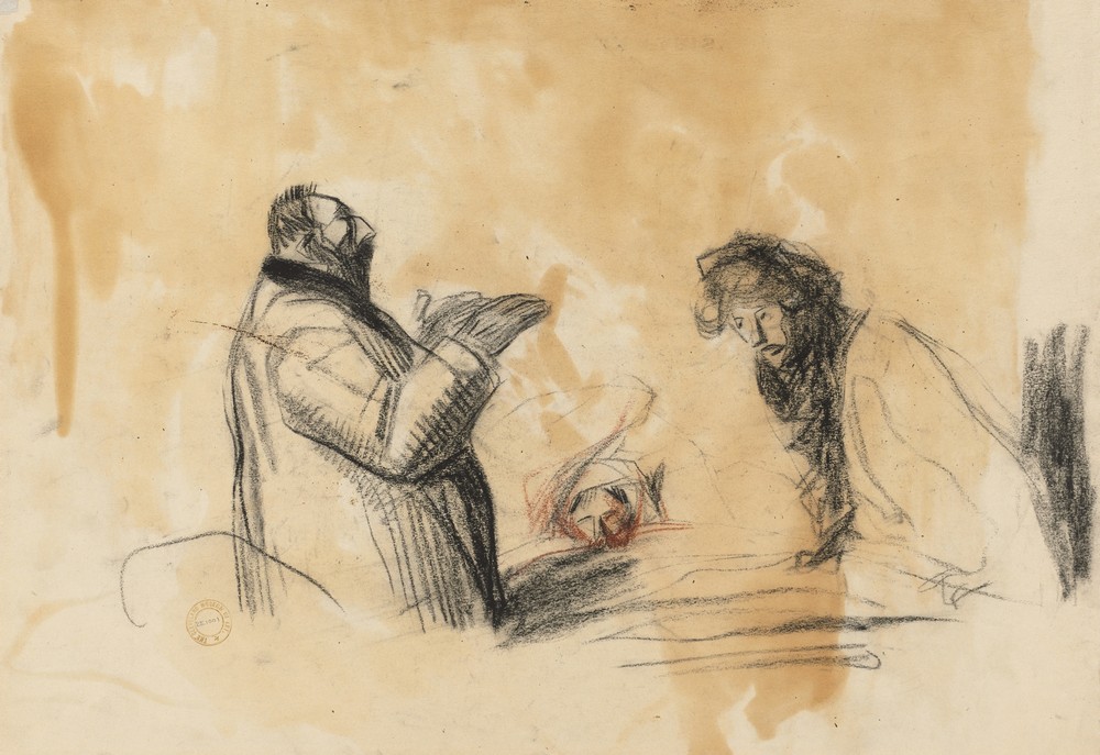 Sketch for In the Hospital (verso) (fourth quarter 1800s or first third 1900s)