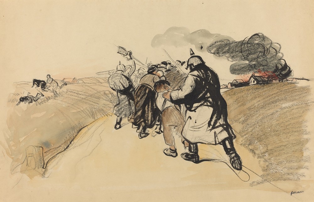 German Raid on a Village (c. 1914-1919)