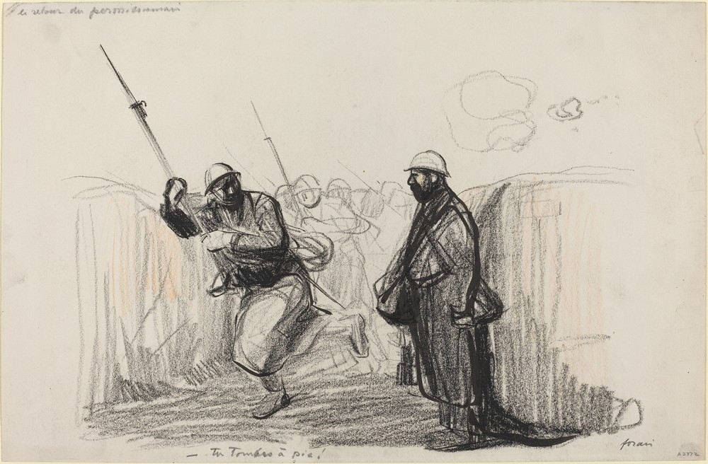 Le retour du permissionnaire. -Tu Tombes a pie! (c. 1914-1919)