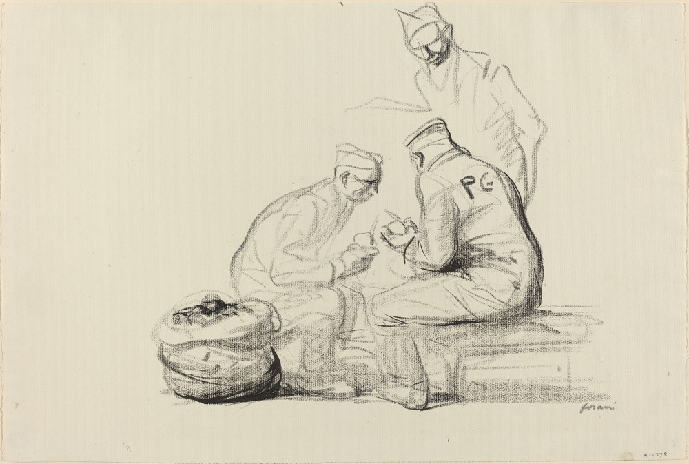 Poilu and German Prisoners (c. 1914-1919)