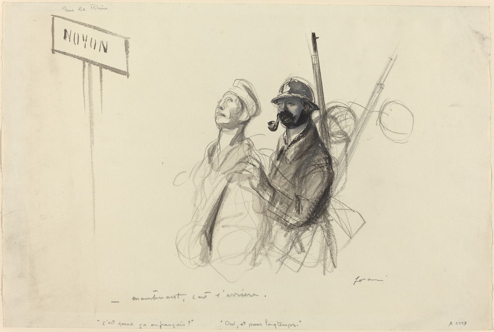Sur le Rhin. -maintenant c’est l’arriere. (probably 1918)