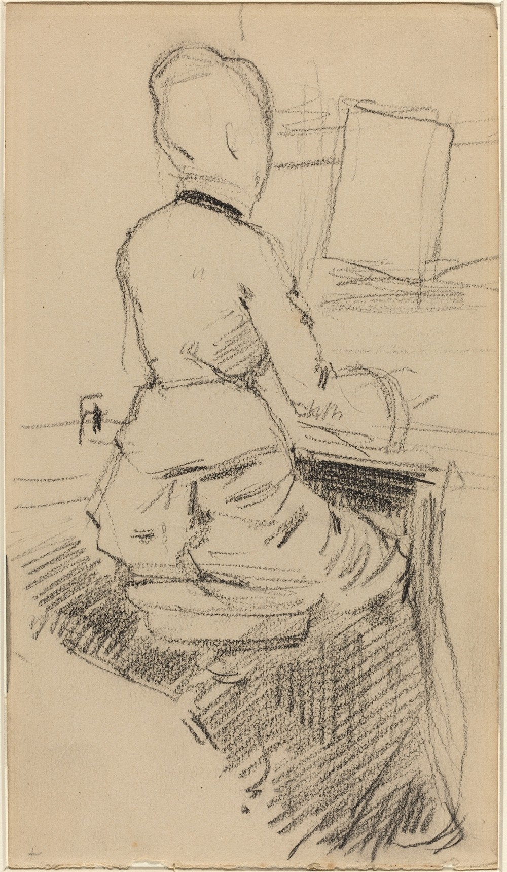 Young Woman Seated at a Piano (recto) (c. 1890)
