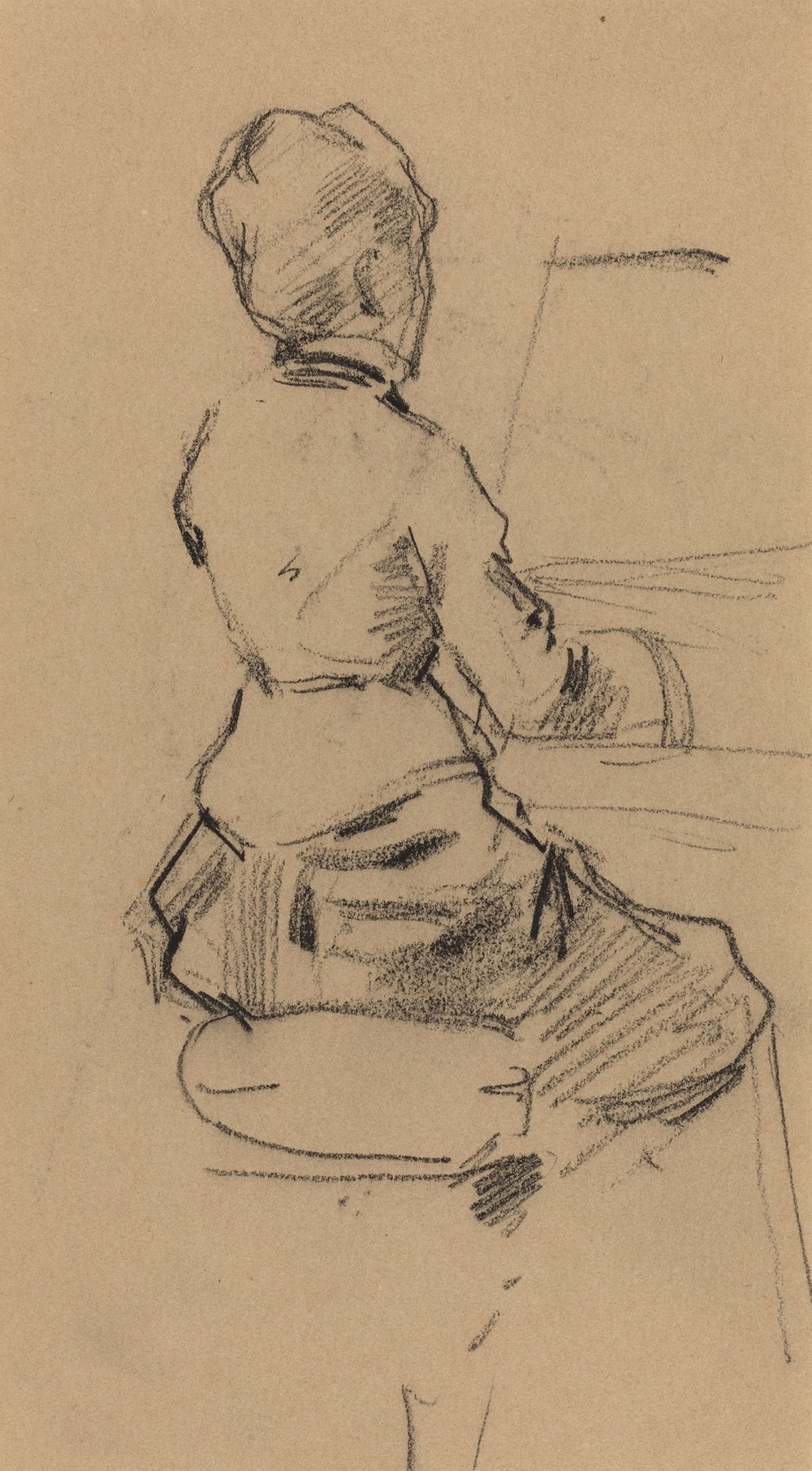 Young Woman Seated at a Piano (verso) (c. 1890)