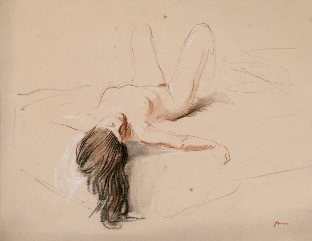 Nue au lit