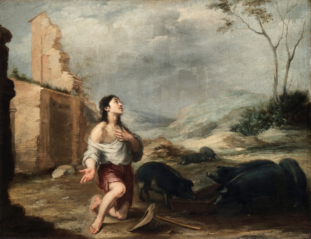 The Prodigal Son Feeding Swine (1660s)