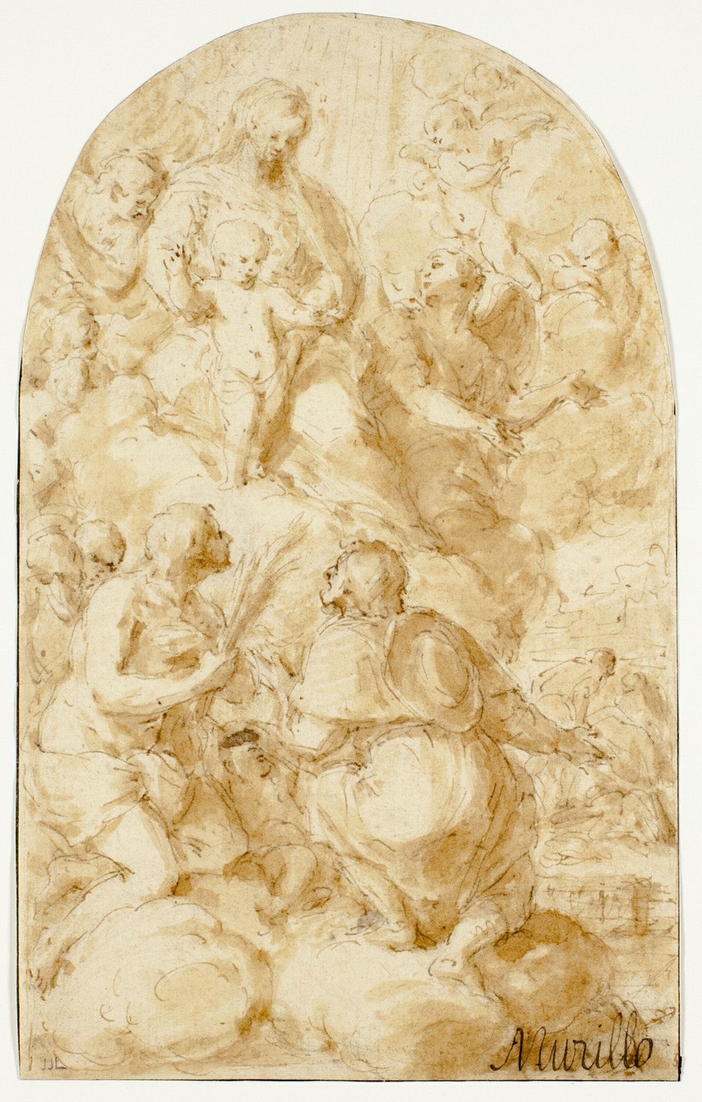 Virgin Mary with the Christ Child in the Clouds