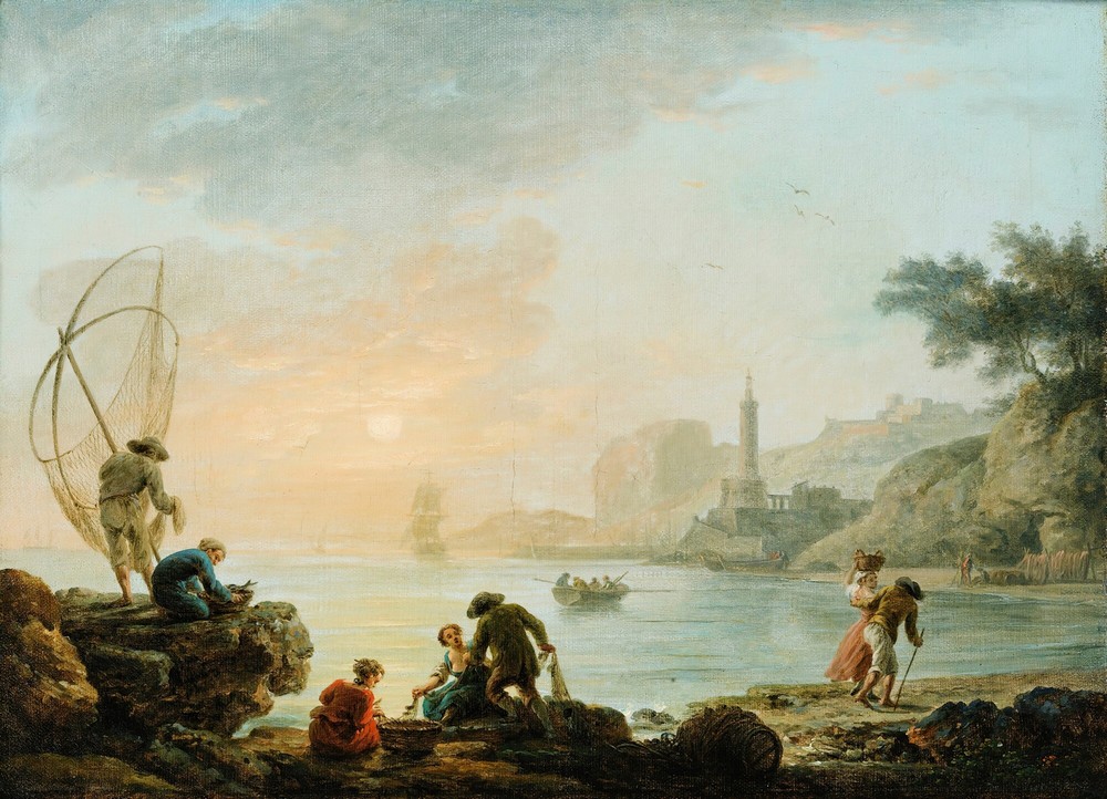 Fishers at the sunrise