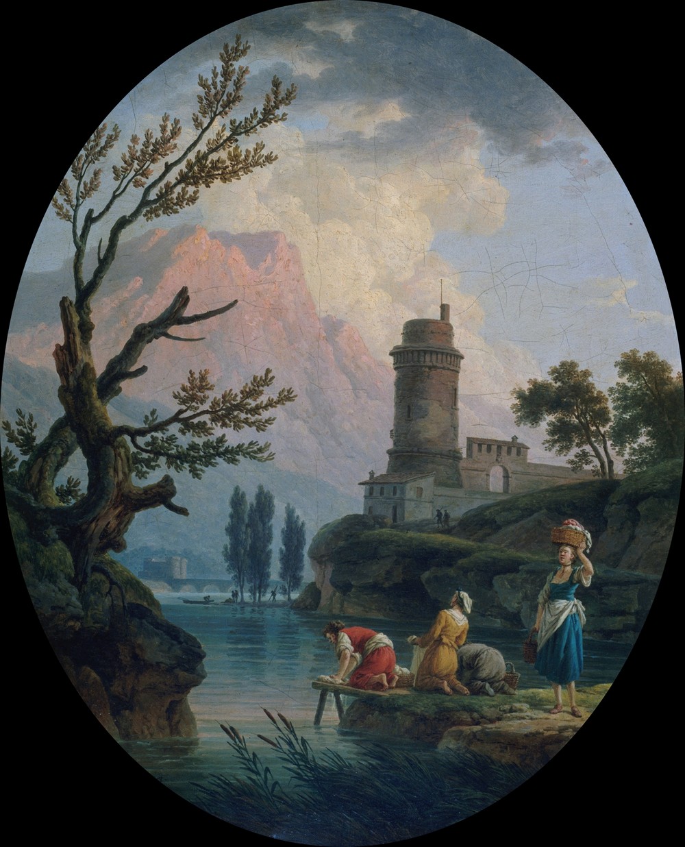 Paysage avec lavandières