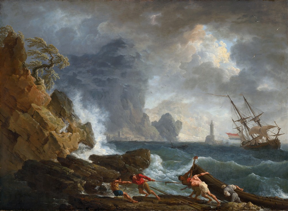An Italian Harbour in Stormy Weather (c. 1740 - 1750)