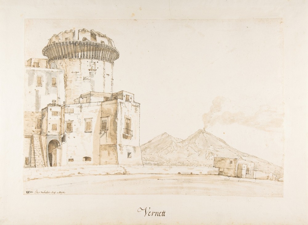 The Castel Nuovo in Naples, with a View of Mount Vesuvius (ca. 1737–53)