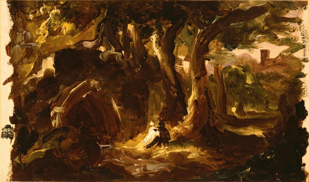 Wooded Landscape with Figures (1837 or 1838)
