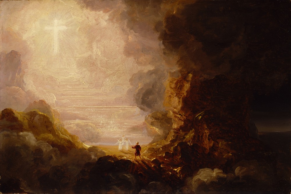 The Pilgrim of the Cross at the End of His Journey (study for series, The Cross and the World) (ca. 1846-1848)