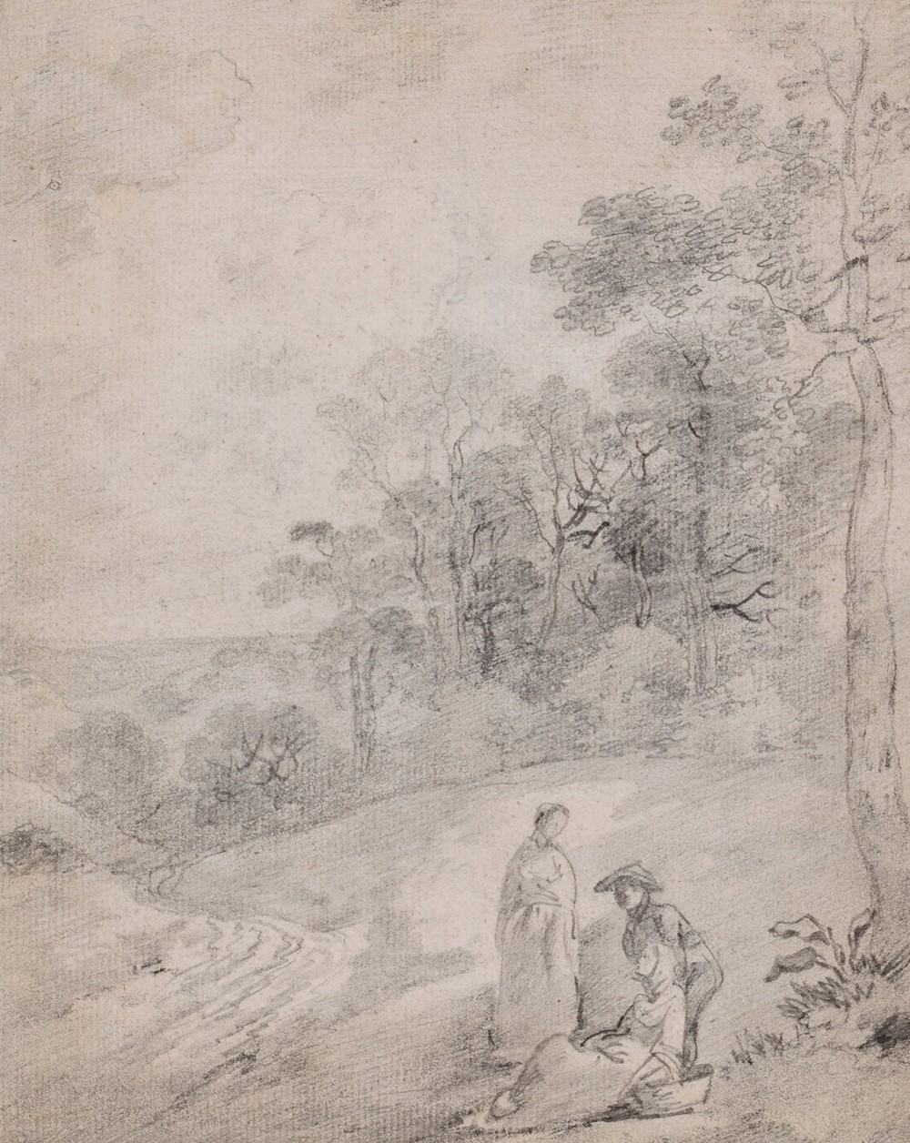 Figures By a Track Through a Wooded Landscape (circa early 1750s)