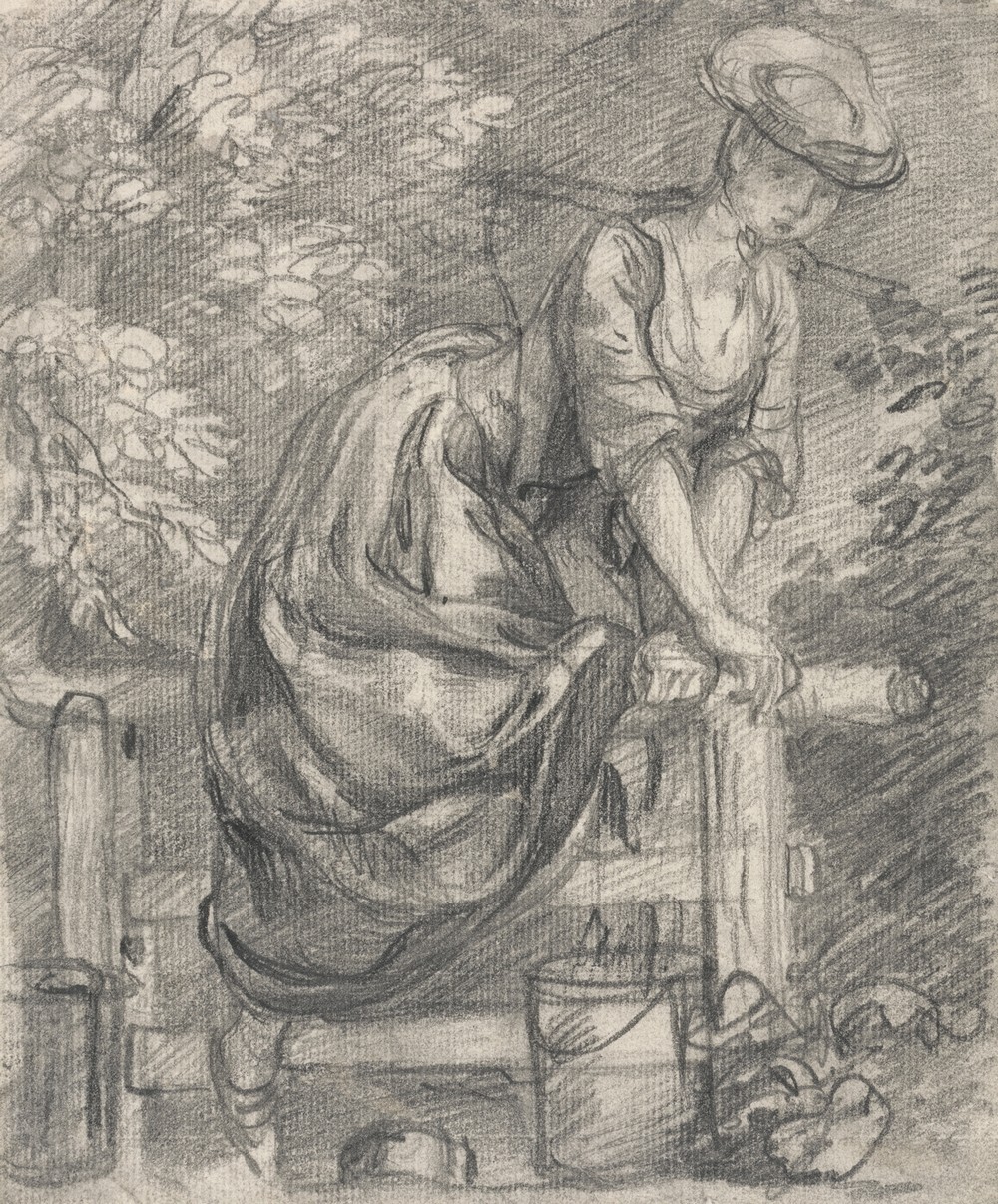 A Milkmaid Climbing a Stile (ca. 1750)