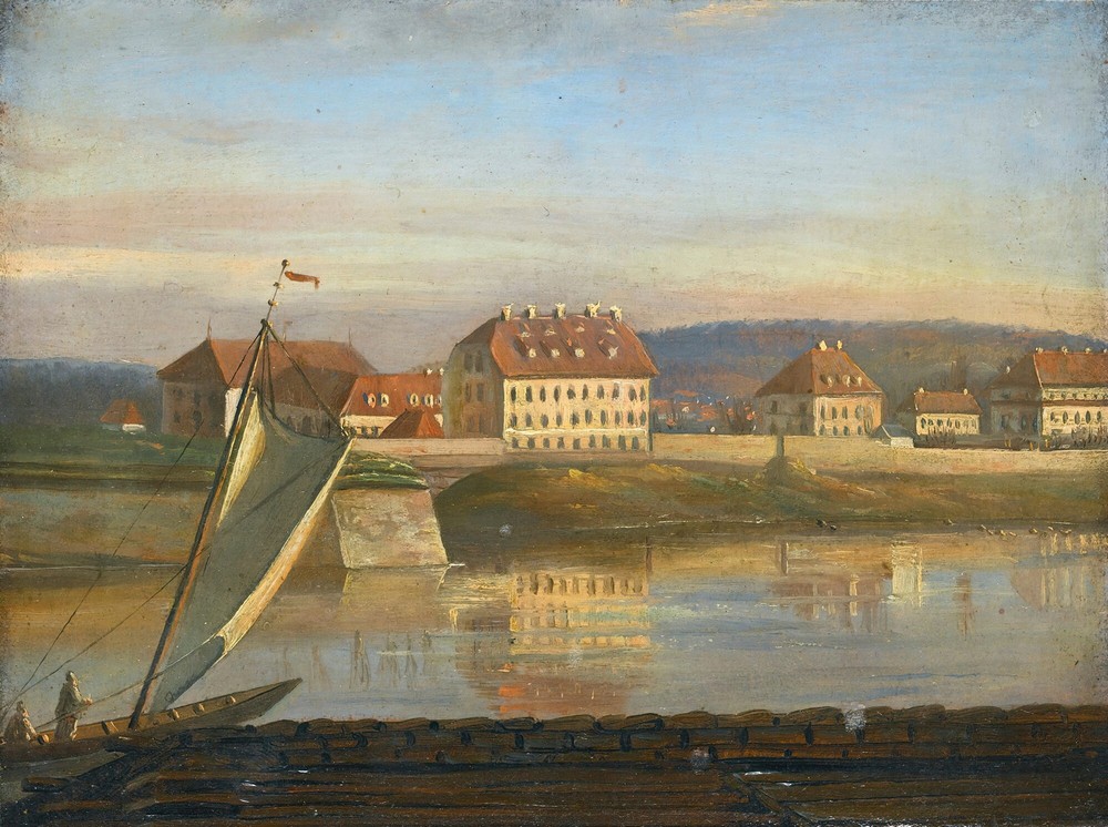 View Over The Elbe And The Barracks