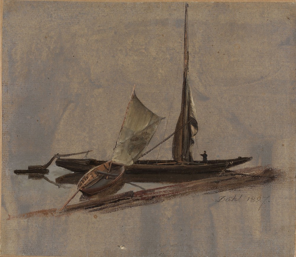 Two Sailing-Boats at the Elbe