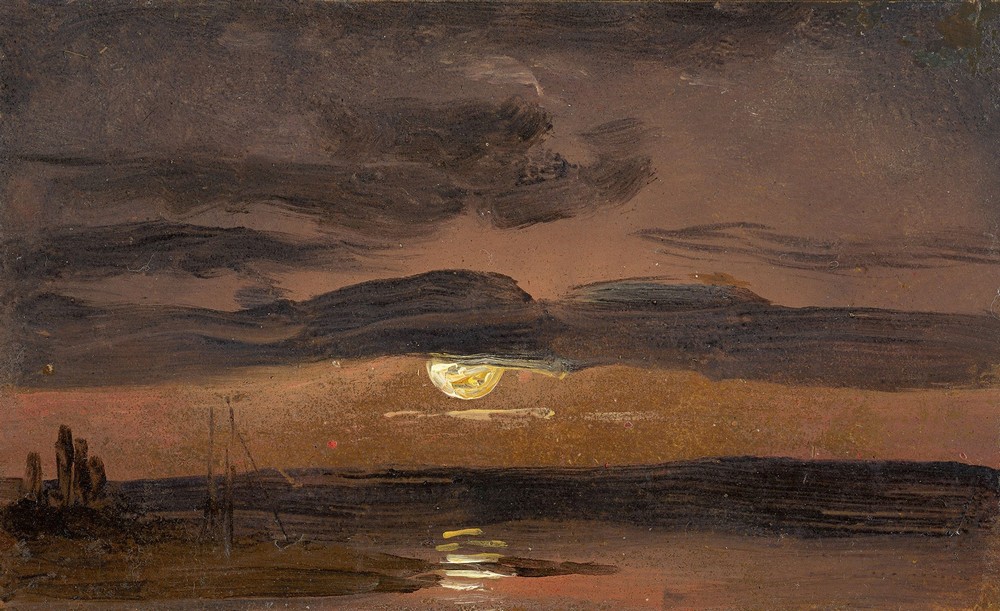 The Elbe by Moonlight (circa 1856)