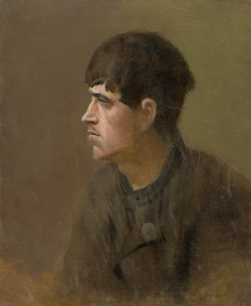 Half-Figure of a Young Man from Profile