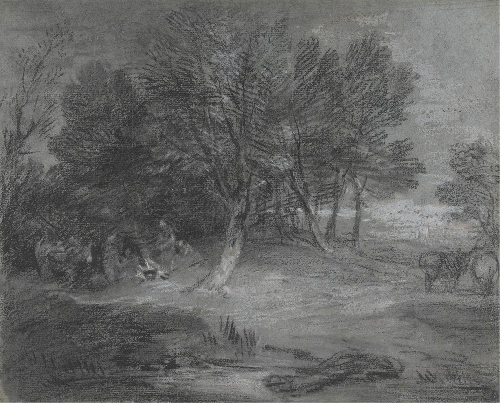 Wooded Landscape with Gypsy Encampment (between 1775 and 1780)