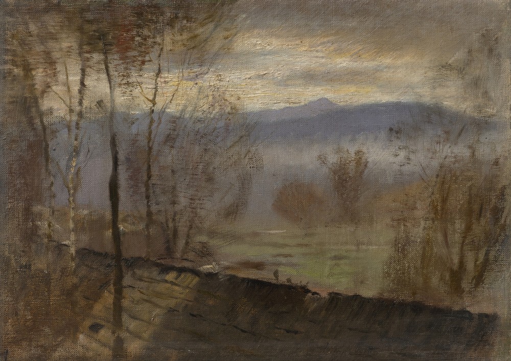 Early Evening Landscape with a River