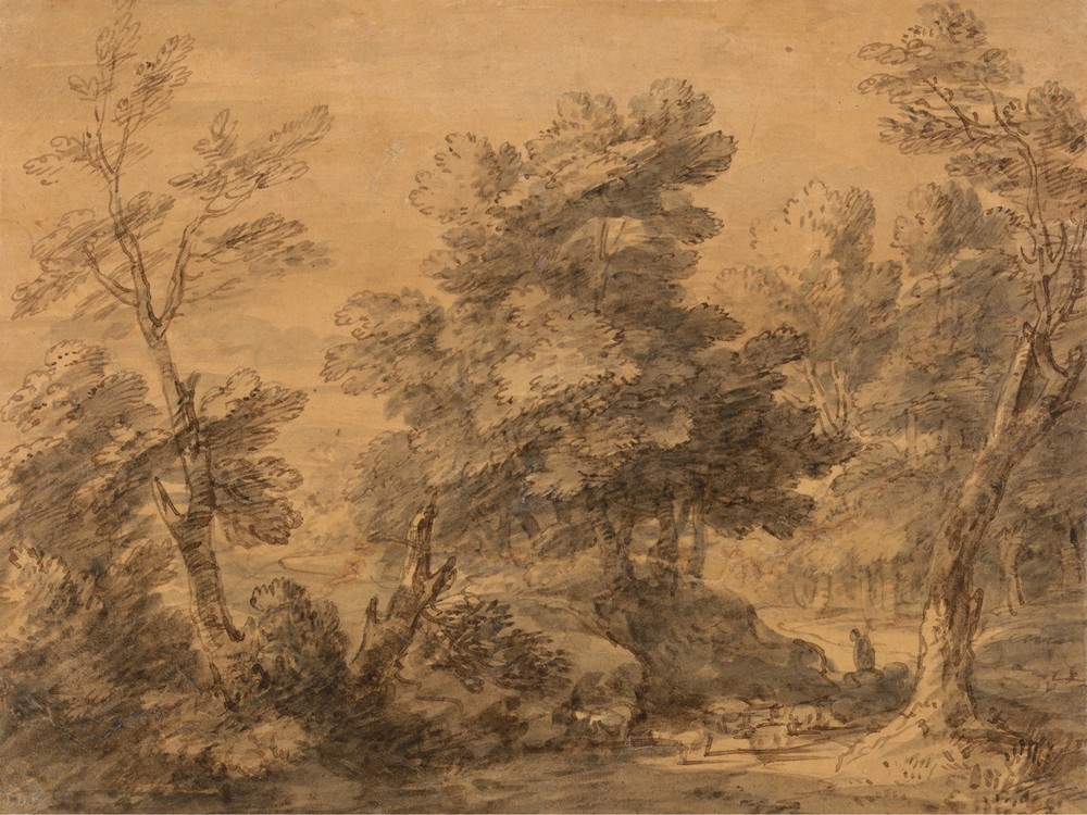 Wooded Landscape with Shepherd and Sheep (between 1765 and 1770)