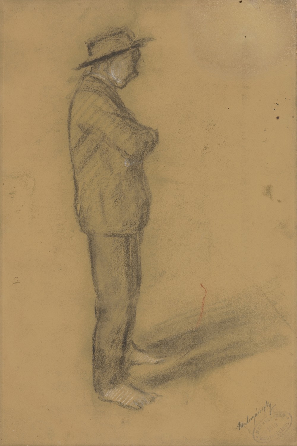 Study of a Standing Man in a Hat