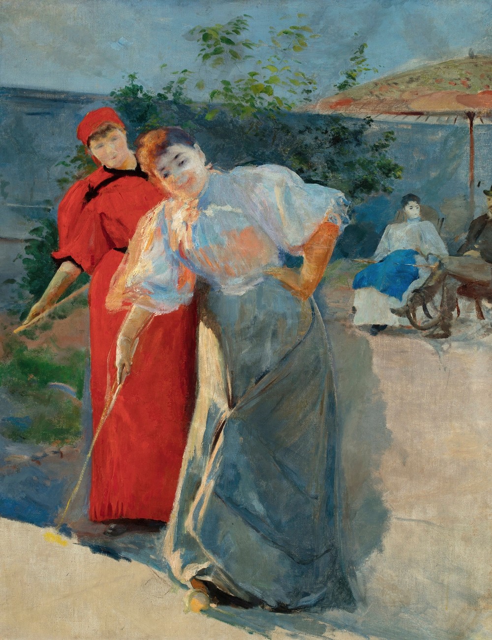 Playing croquet (from 1892 until 1895)