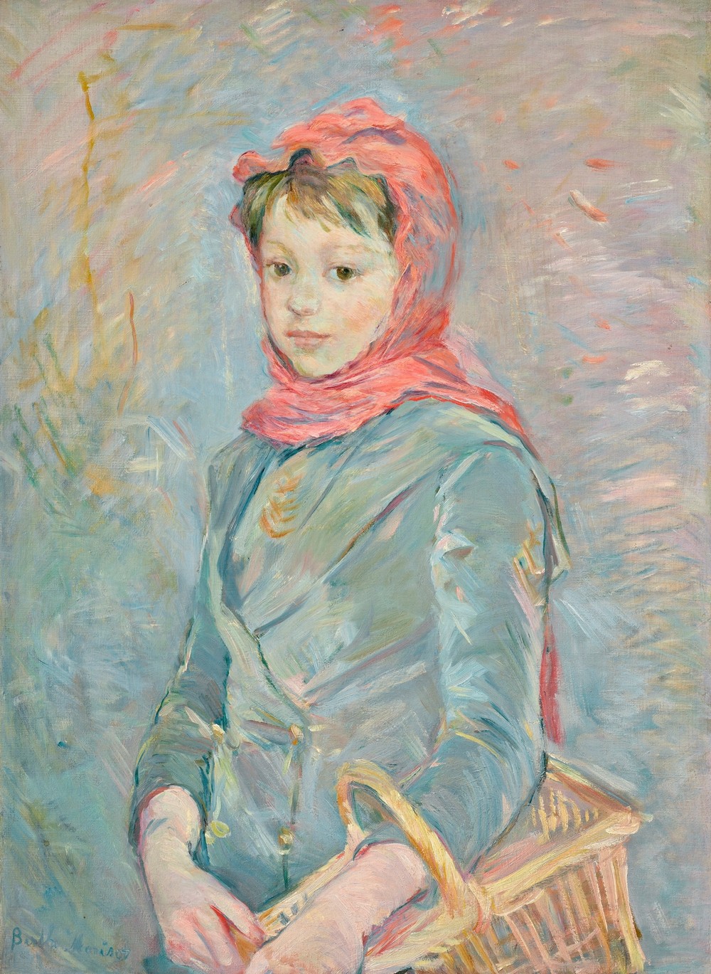 Fillette portant un panier