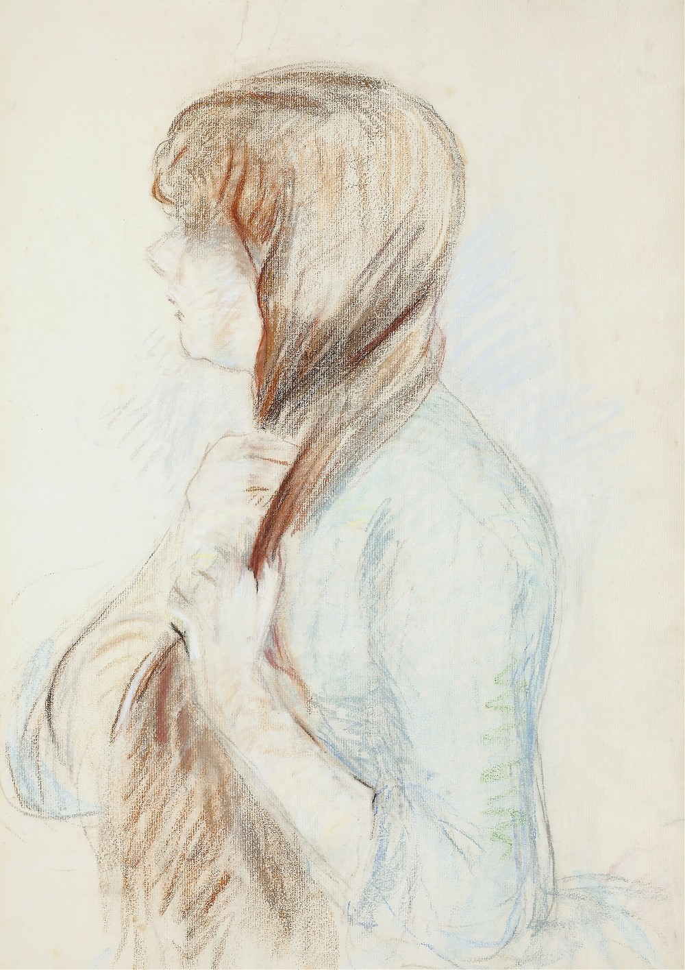 Girl Plaiting her Hair (La Natte)