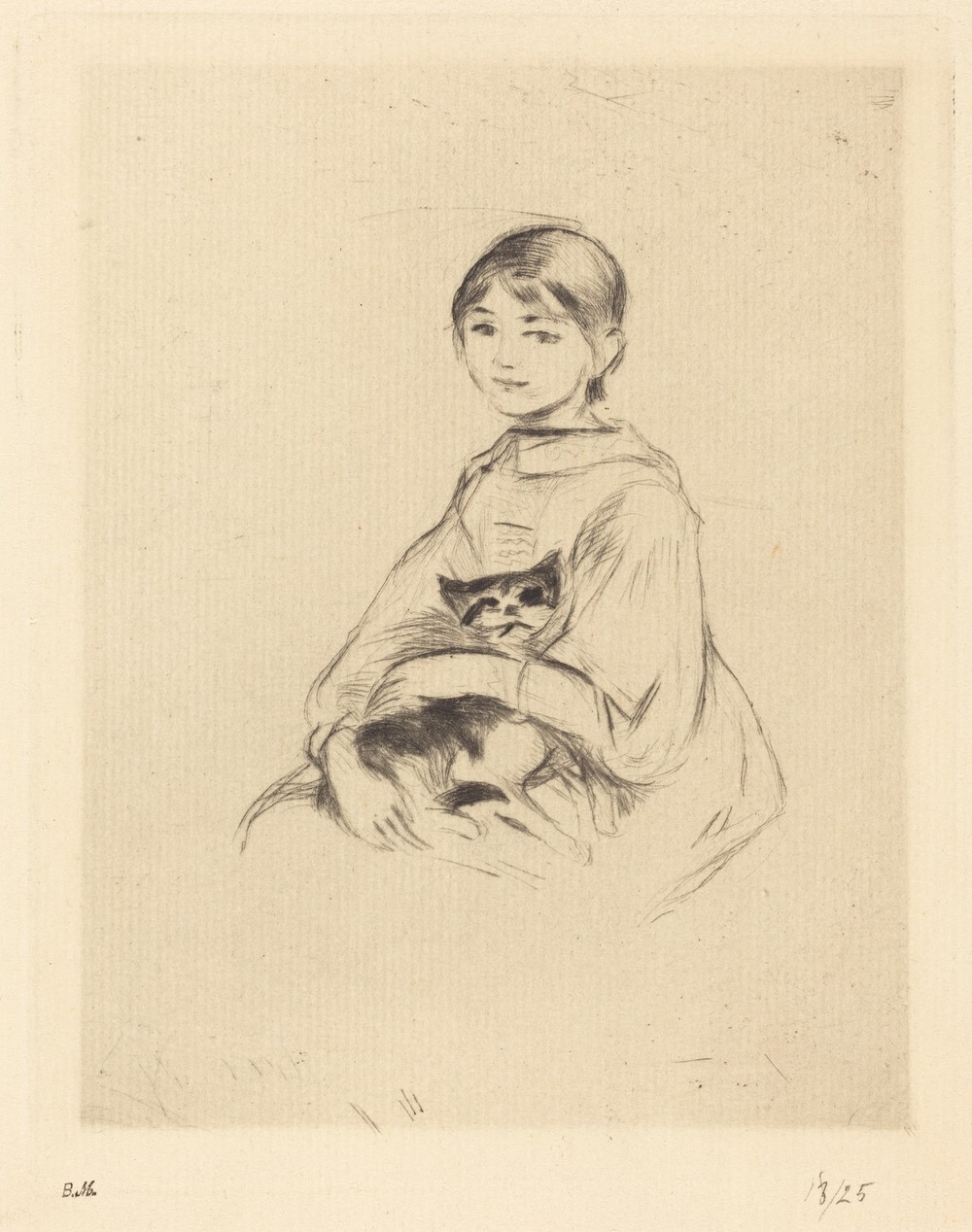 Little Girl with Cat