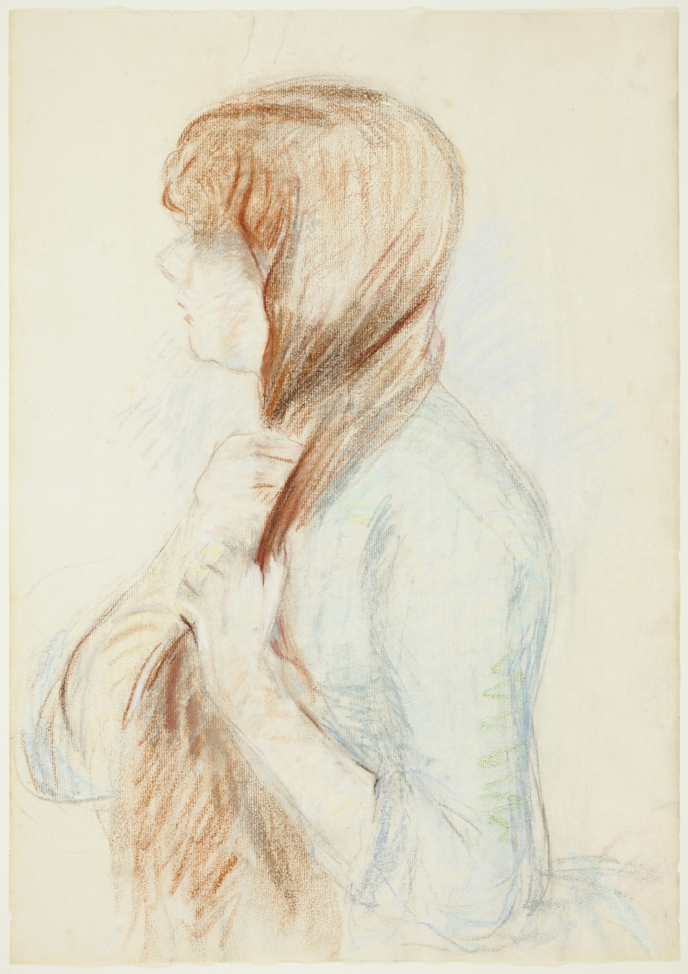 Girl Plaiting her Hair (La Natte)