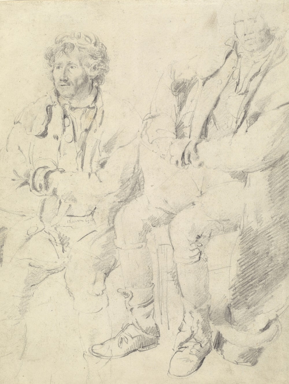Two Studies of a Seated Man