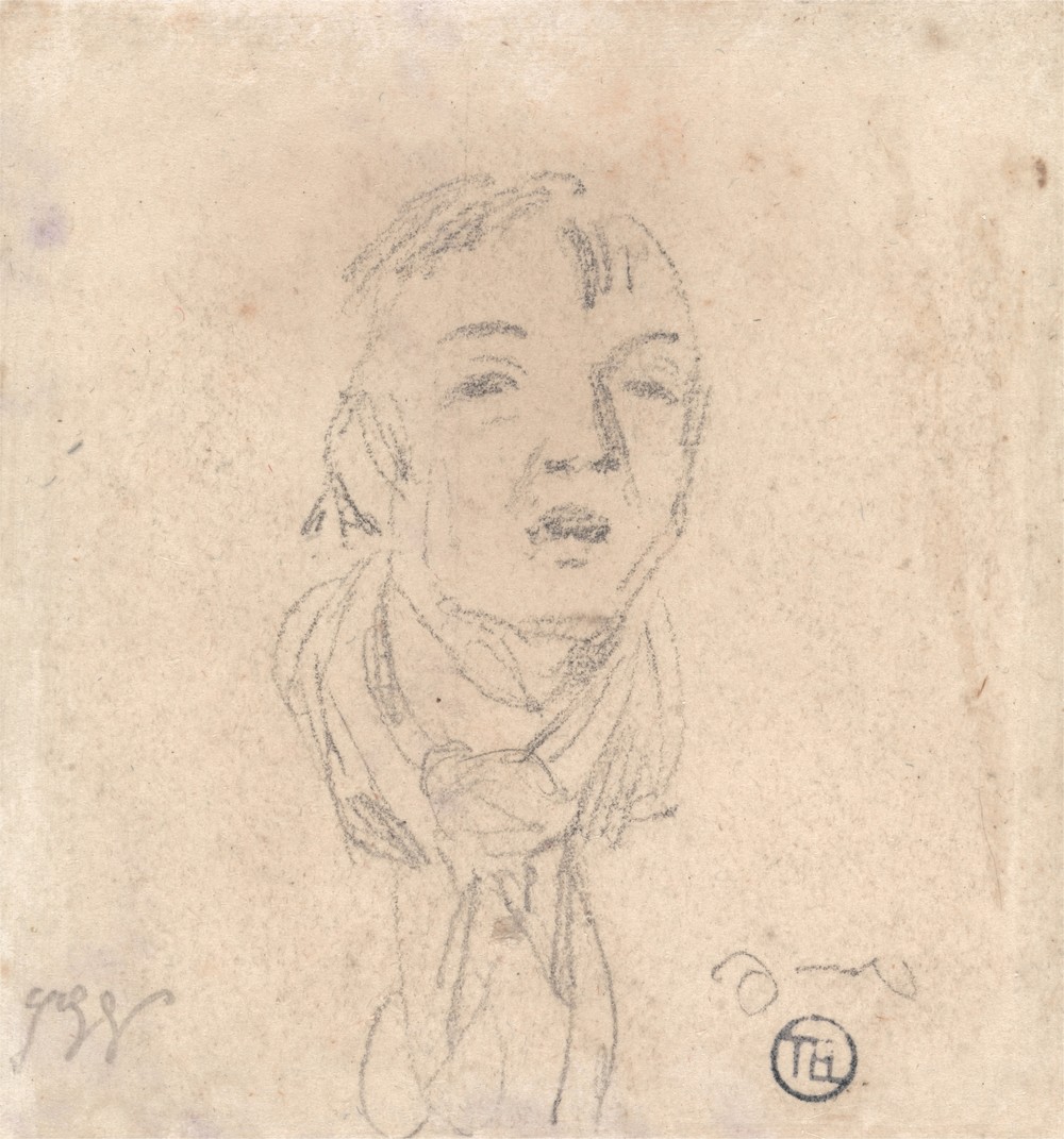 Head of a Man Wearing a Loose Scarf