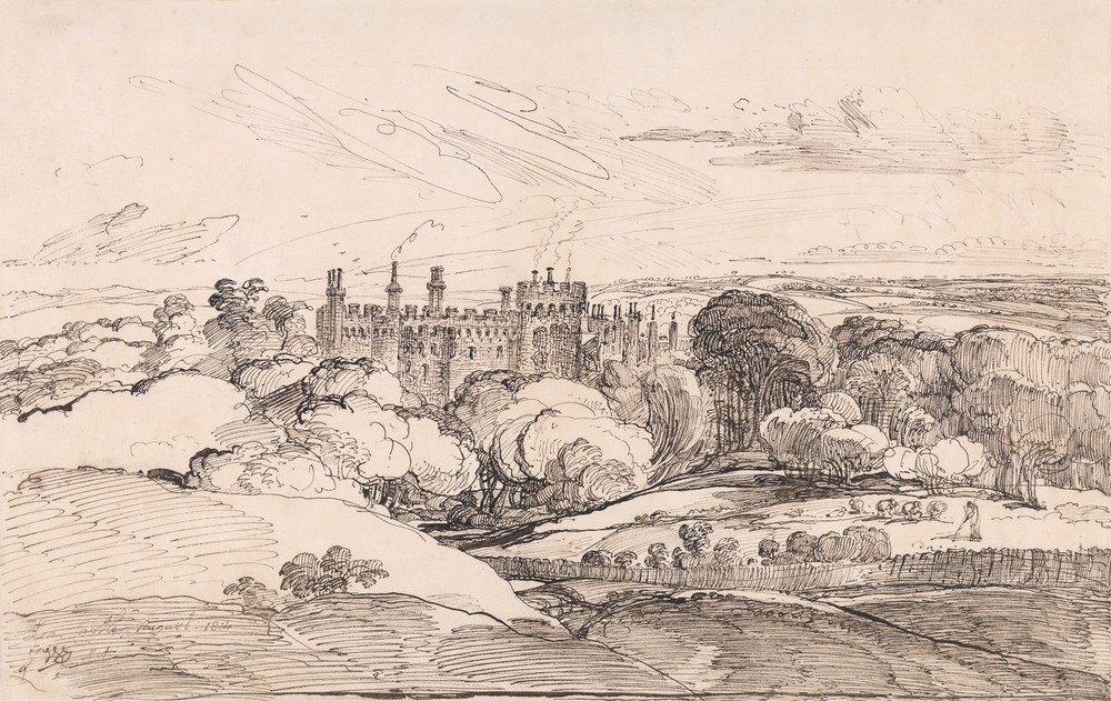 Lea Castle from above the Woods